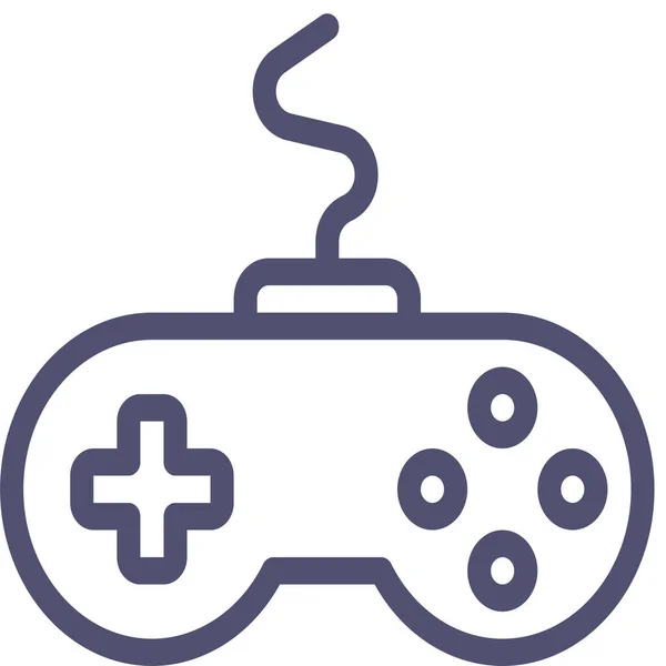 Controlador Icono Del Juego Del Dispositivo Estilo Esquema — Vector de stock