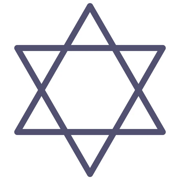 Девід Єврейська Зірка Значок Категорії Культура Громади — стоковий вектор