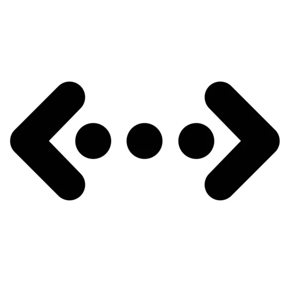 Code Html Solides Symbol Soliden Stil — Stockvektor