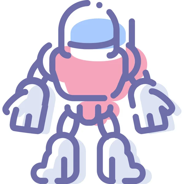 Astronauta Robot Espacio Icono — Vector de stock