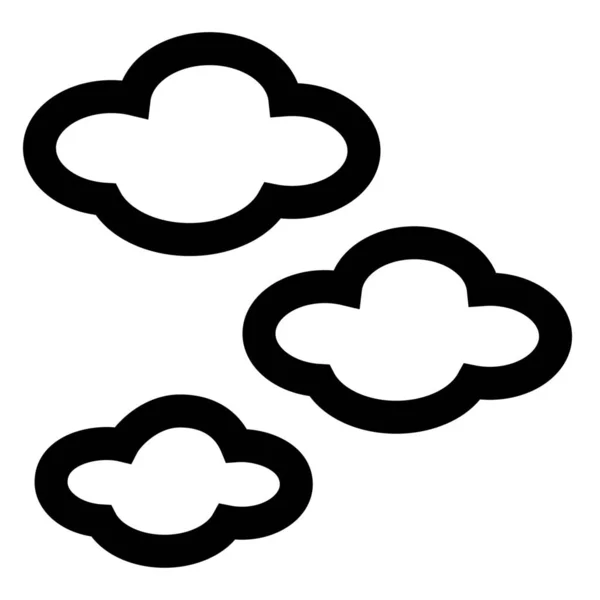 Nubes Esquema Clima Icono Estilo Esquema — Archivo Imágenes Vectoriales