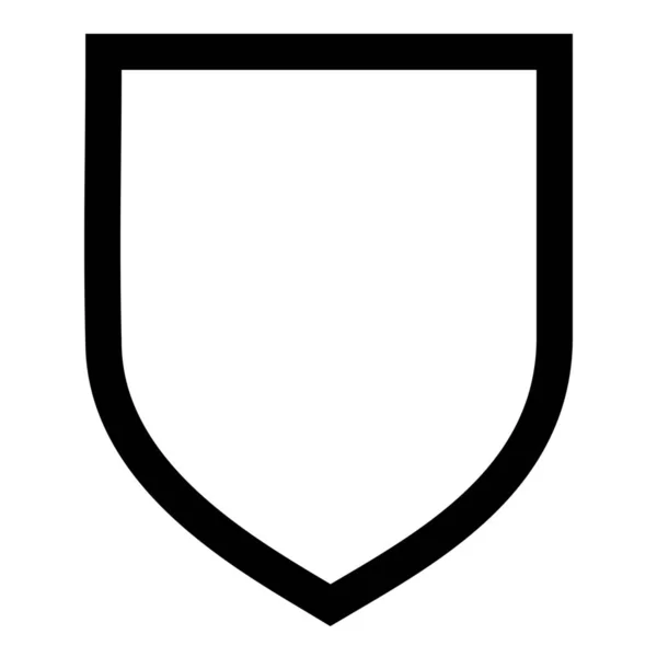 Защита Значка Контура Щита Стиле Outline — стоковый вектор