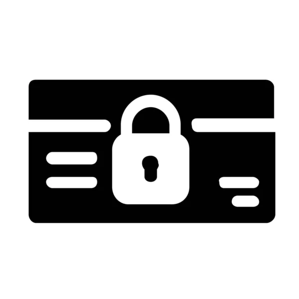 Kreditní Ikona Pin Karty Pevném Stylu — Stockový vektor