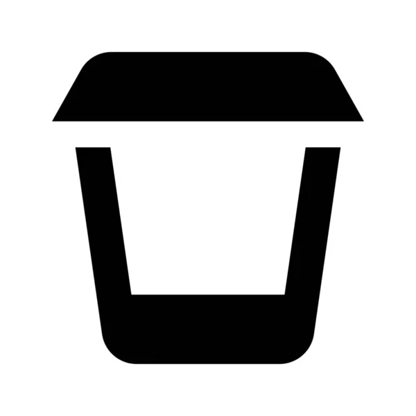Drink Coffee Takeaway Icon Solid Style — Stok Vektör