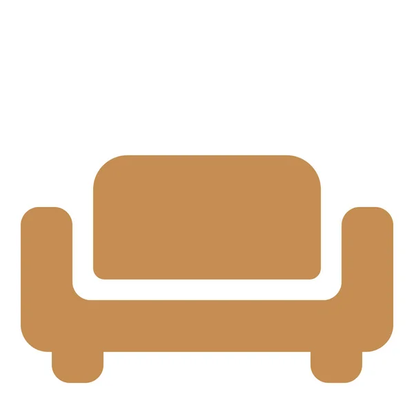 Furniture Lounge Sofa Icon Solid Style — Stock Vector