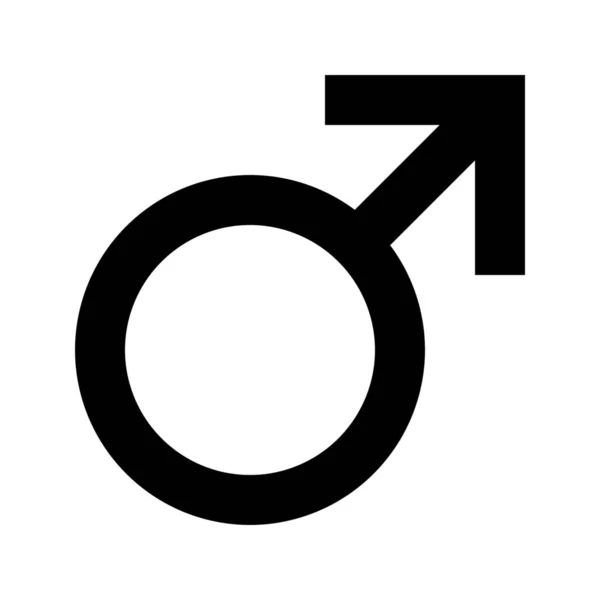 Man Sign Sex Icon Solid Style — Wektor stockowy