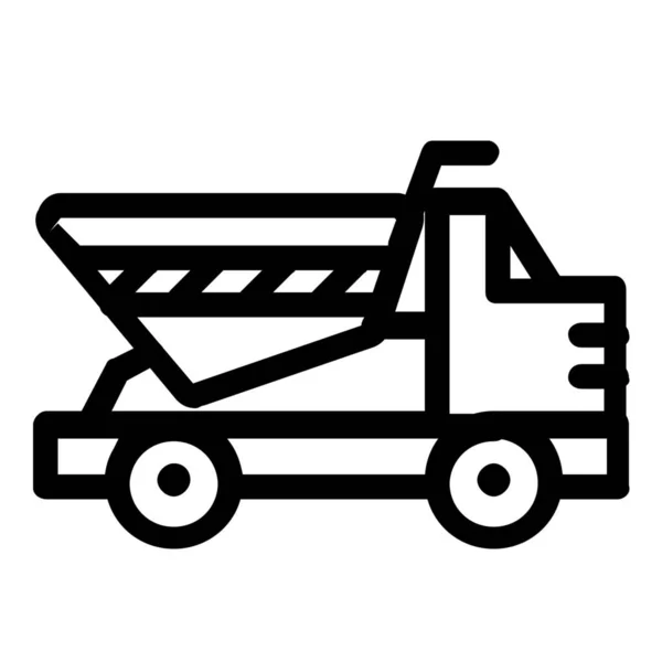Ícone Transporte Máquina Construção Estilo Esboço —  Vetores de Stock