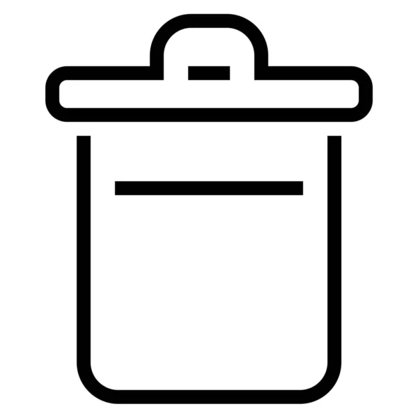 Trash Recycle Bin Outline Icon Outline Style — Stock Vector