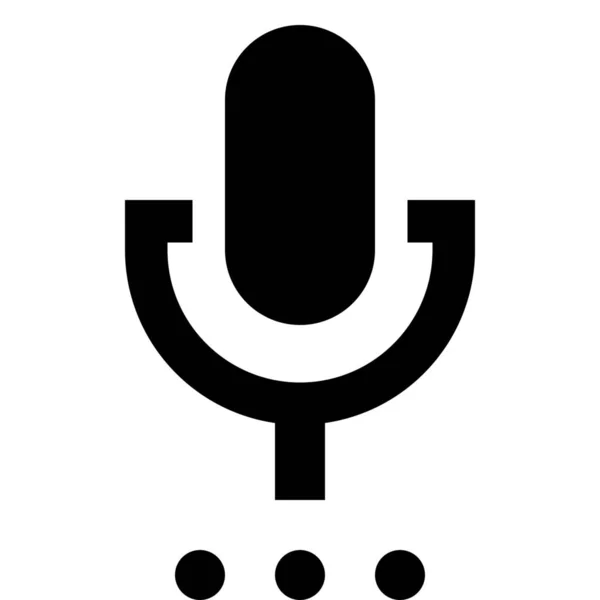 Ikona Možností Mikrofonu Jednolitém Stylu — Stockový vektor