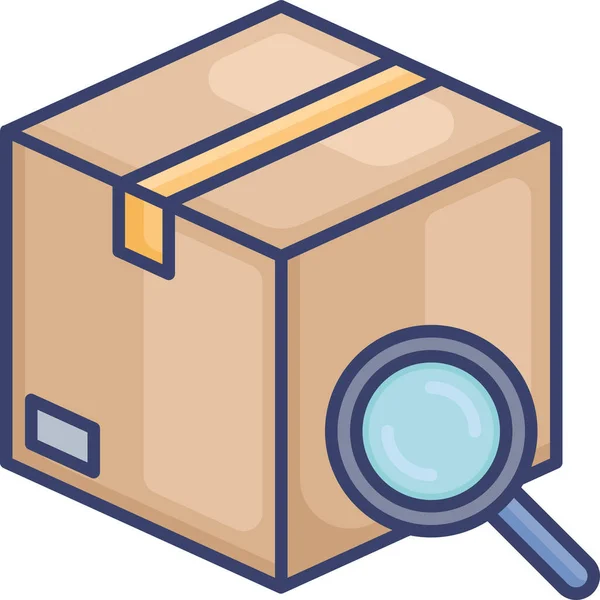 Box Find Logistic Icon — Stock Vector