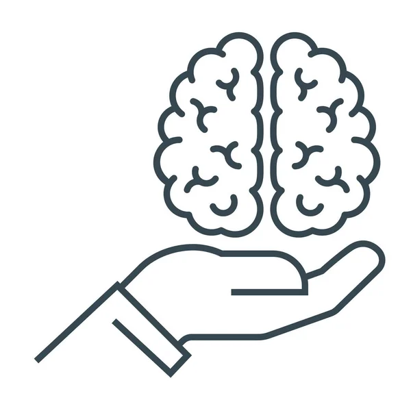 Psicología Icono Del Cuidado Cerebral Categoría Coronavirus Covid — Vector de stock