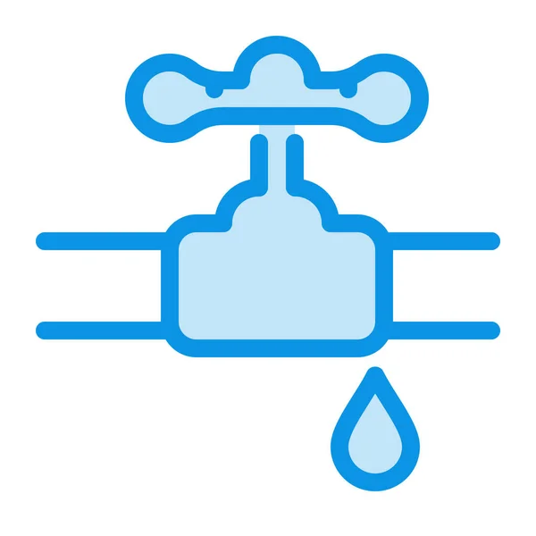 Pipe Valve Leak Icon Filled Outline Style — Stock Vector