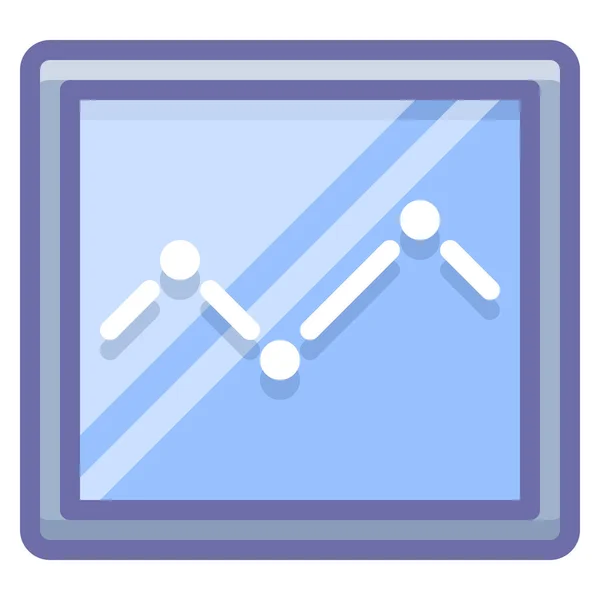 Analytics Chart Graph Icon Filled Outline Style — 스톡 벡터