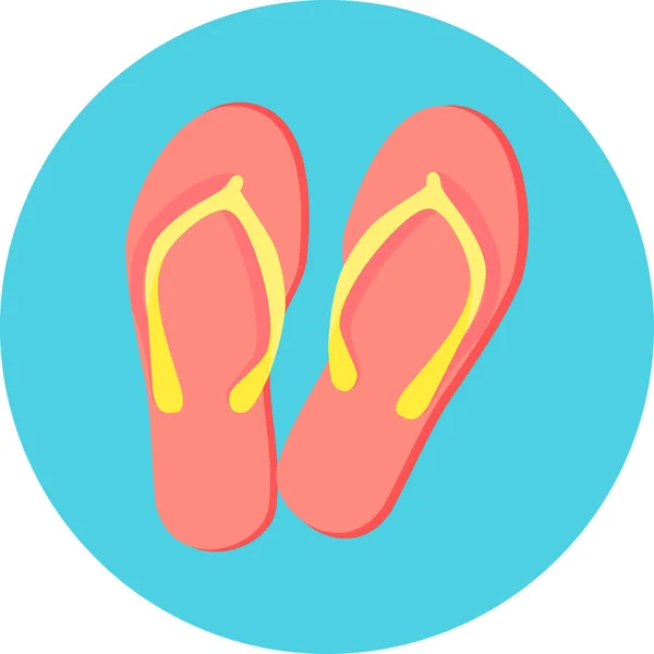 Flip Flip Flops Icône Flops Dans Style Plat — Image vectorielle