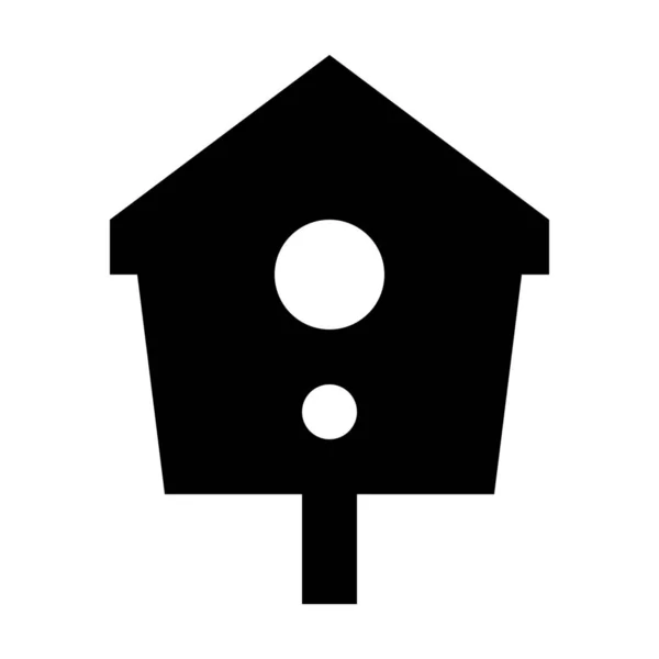 Bird House Nesting Box Icon Solid Style — Stock Vector