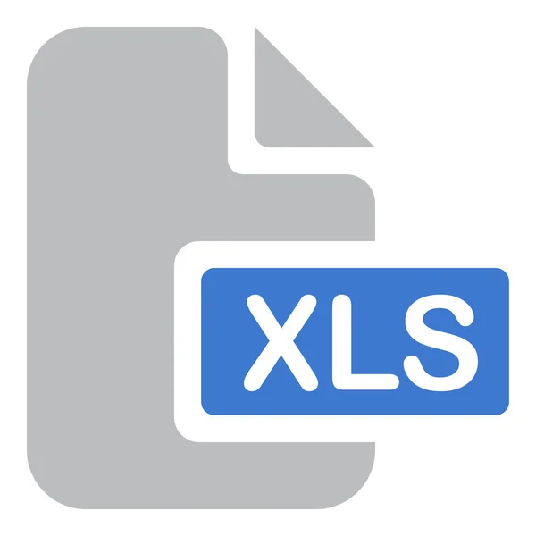 Extension File Xls Icon Solid Style — Stock Vector
