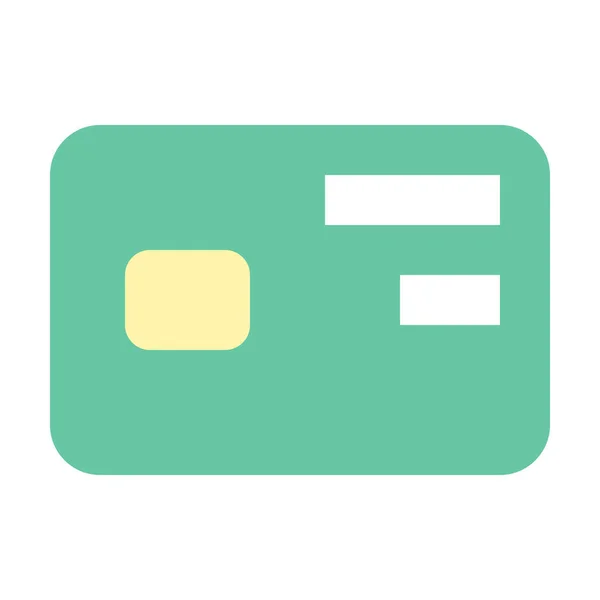 Nfc Transporting Card Icon Flat Style — 스톡 벡터