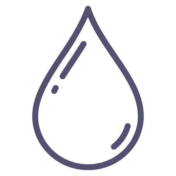 Flüssiges Wasser Nasses Symbol Outline Stil — Stockvektor