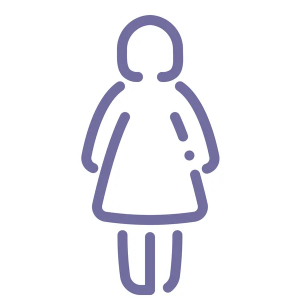 Vrouw Pictogram Digitaal Pictogram — Stockvector