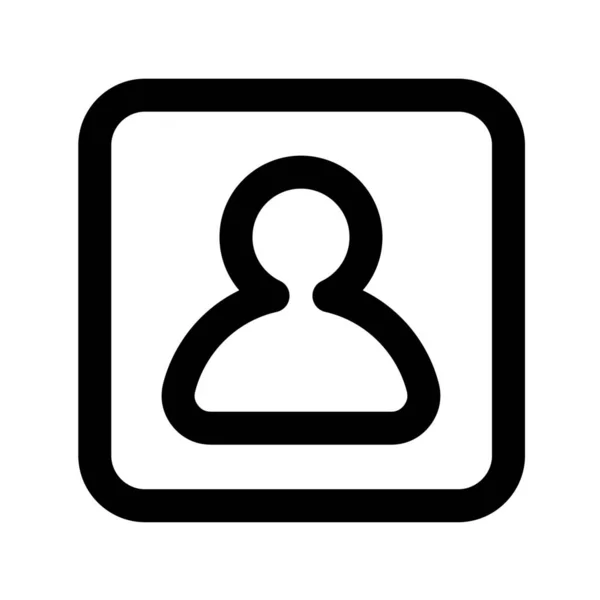 Photo Profile Outline Icon Outline Style —  Vetores de Stock