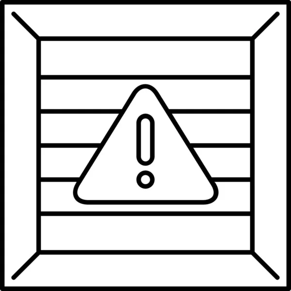 Alert Buy Crate Icon Outline Style — Stock Vector