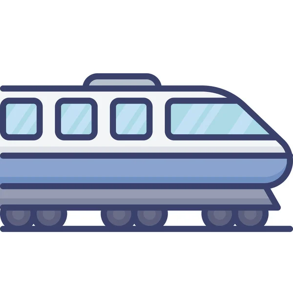 Icona Trasporto Treno Velocità — Vettoriale Stock