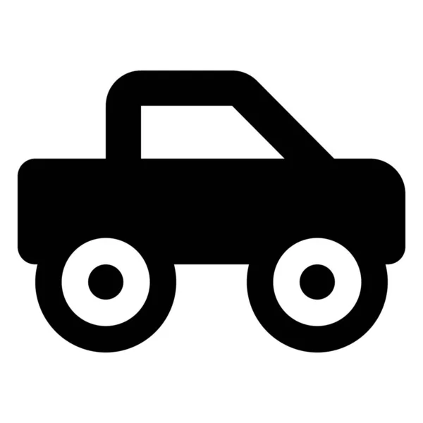 Car Toy Icon Solid Style — Stock Vector