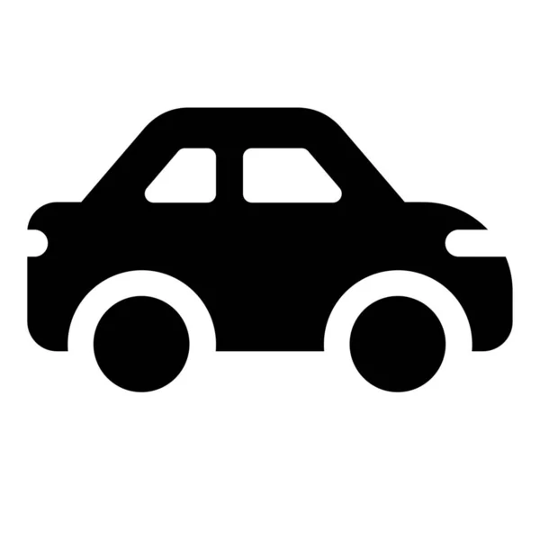Автомобільний Автомобільний Значок Суцільному Стилі — стоковий вектор