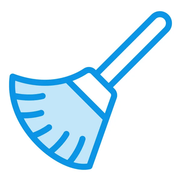 Broom Clear Tool Icon Outline Style — Stock Vector