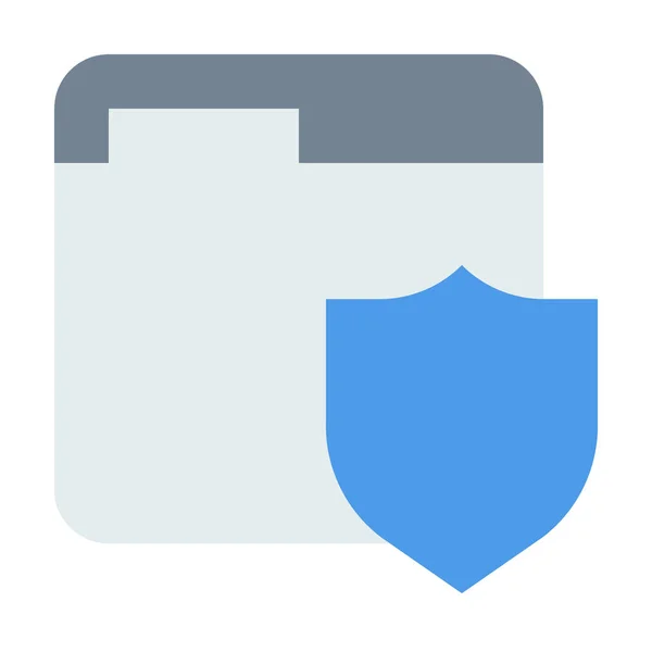 Sicherheitssymbol Für Passwortschutz Flachen Stil — Stockvektor