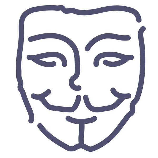 Hacker Masker Avatars Icoon Avatars Categorie — Stockvector