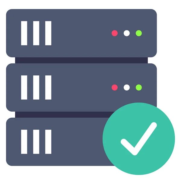 Server Backup Komplettes Symbol Flachen Stil — Stockvektor