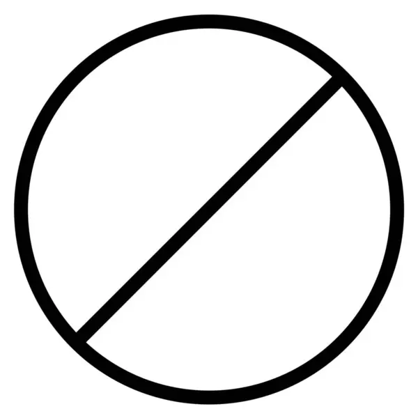 Заборонити Скасовувати Значок Заборони Стилі Контур — стоковий вектор