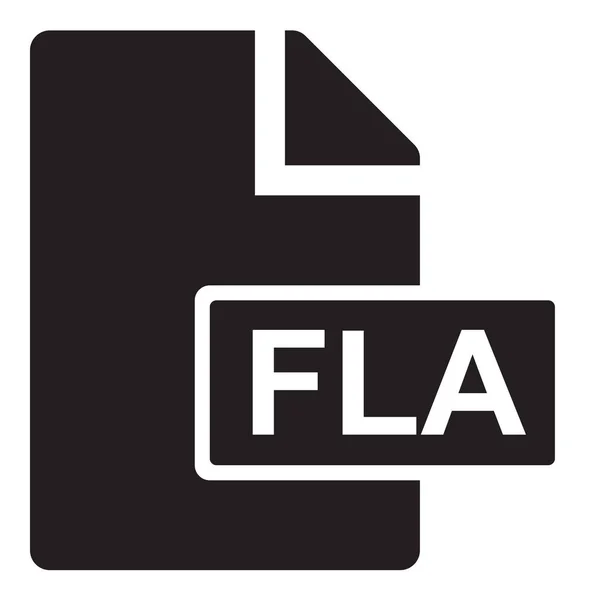 File Fla Solidスタイルのアイコン — ストックベクタ