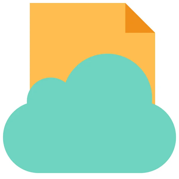 Иконка Облачных Файлов Данных Плоском Стиле — стоковый вектор