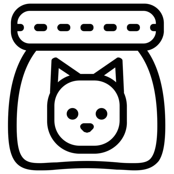 Cat Food Outline Icon Outline Style — Stock Vector