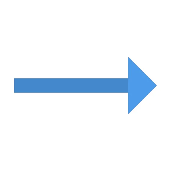 Seta Ícone Direita Seguinte Estilo Plano —  Vetores de Stock