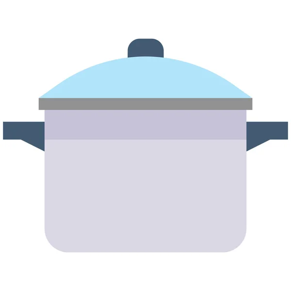Cozinhar Cozinhar Ícone Comida Estilo Plano — Vetor de Stock