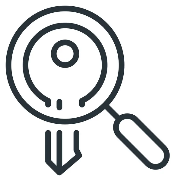 Key Keyword Keyword Search Icon Outline Style — Stock Vector