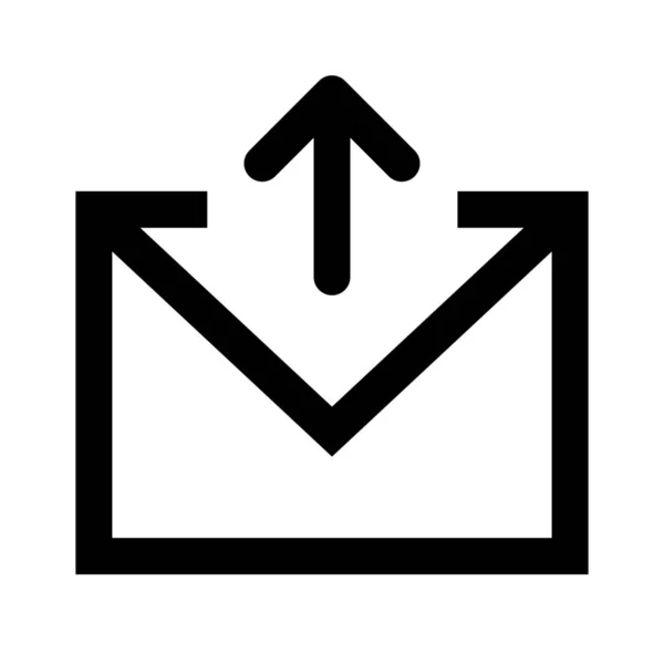 Mail Umrisssymbol Umrissstil Senden — Stockvektor