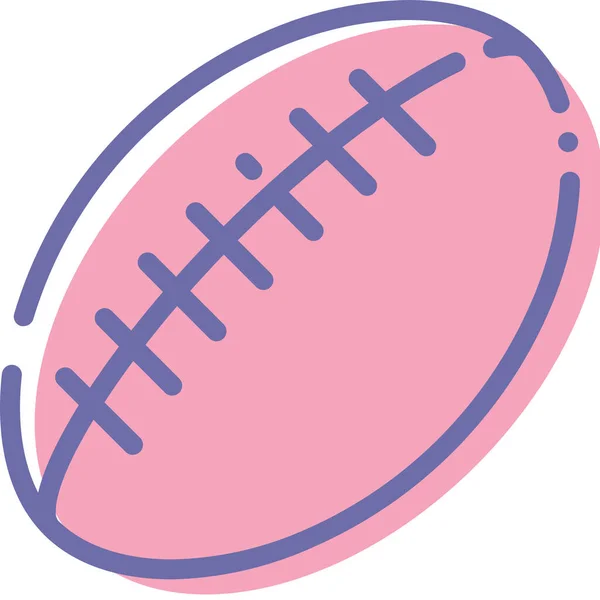 Икона Американского Футбола Стиле Заполненный Контур — стоковый вектор
