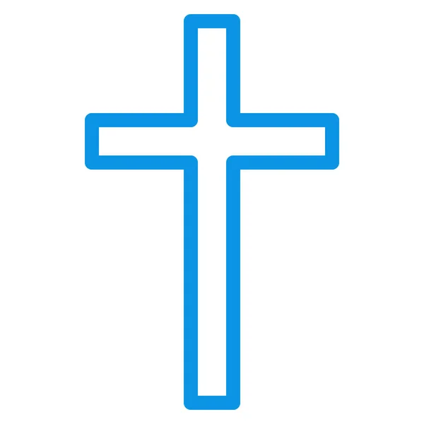 クリスチャンクロス神聖なアイコンを記入アウトラインスタイル — ストックベクタ