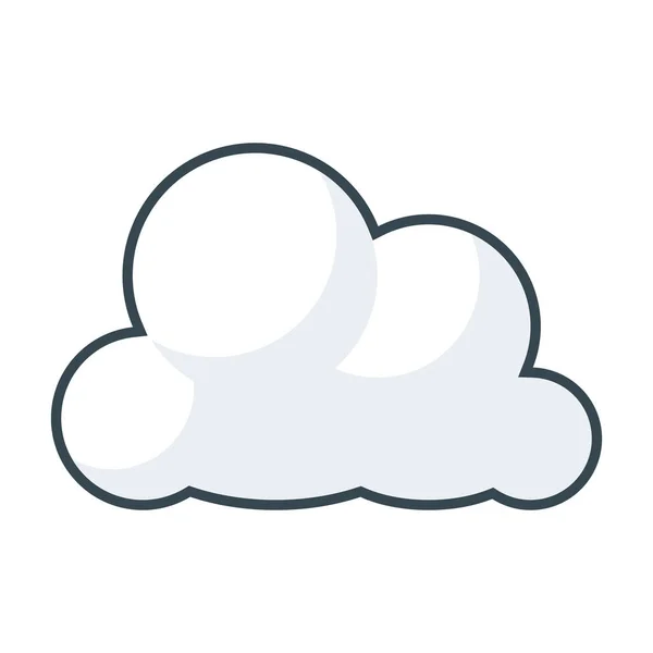 Cloud Seo Data Icon Filled Outline Style — Stock Vector