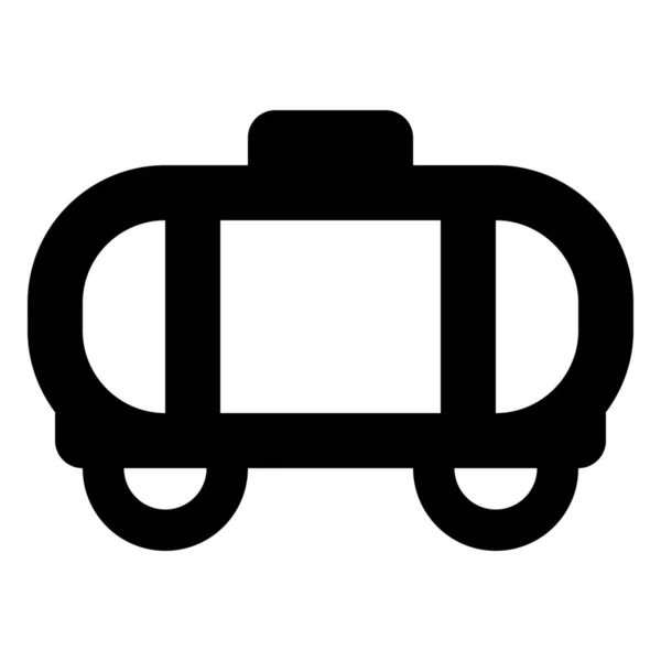 Railroad Tank Train Icon Solid Style — Stock Vector