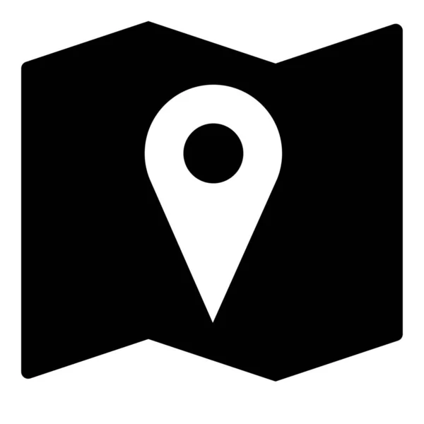 Ikona Geo Umístění Mapy Jednolitém Stylu — Stockový vektor
