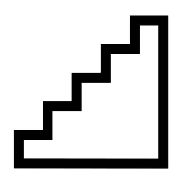 职业阶梯轮廓样式的轮廓图标 — 图库矢量图片