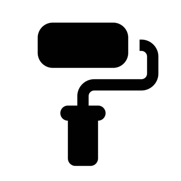 Pattern Roller Tool Icon Solid Style — 图库矢量图片