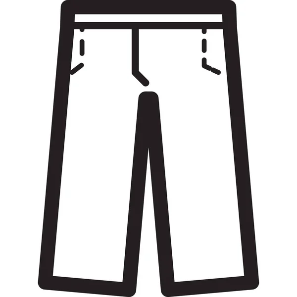 Dış Hatlar Tarzında Temel Kıyafet Pantolon Simgesi — Stok Vektör