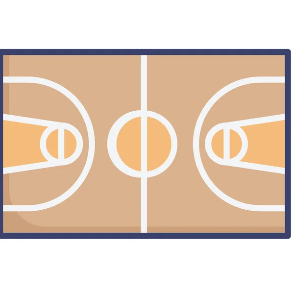 Actividad Icono Cancha Baloncesto — Vector de stock