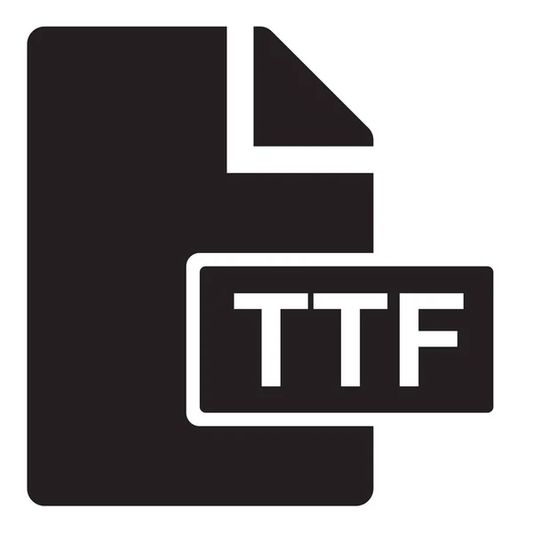 File Ttf Solid Styleのアイコン — ストックベクタ